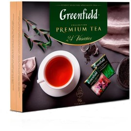 Greenfield Tea Collection, 24 Varieties in bags, 96 count - Gift Set Box