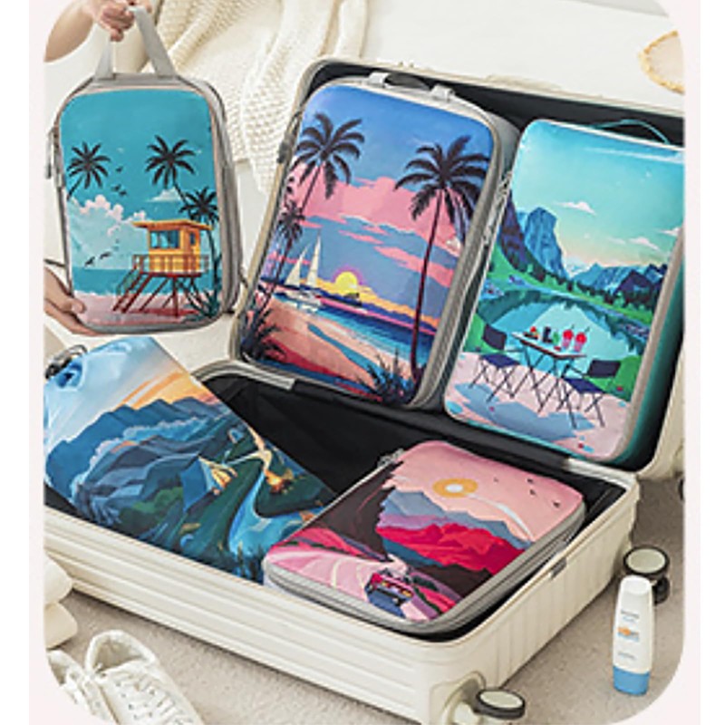Compression Packing Cubes,5 Pcs Travel Packing Cubes Set,Lumobrilla Travel Organisers
