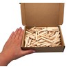 SKIR'CO (150 pcs) Wooden Dowels 8 x 60 mm, Grooved