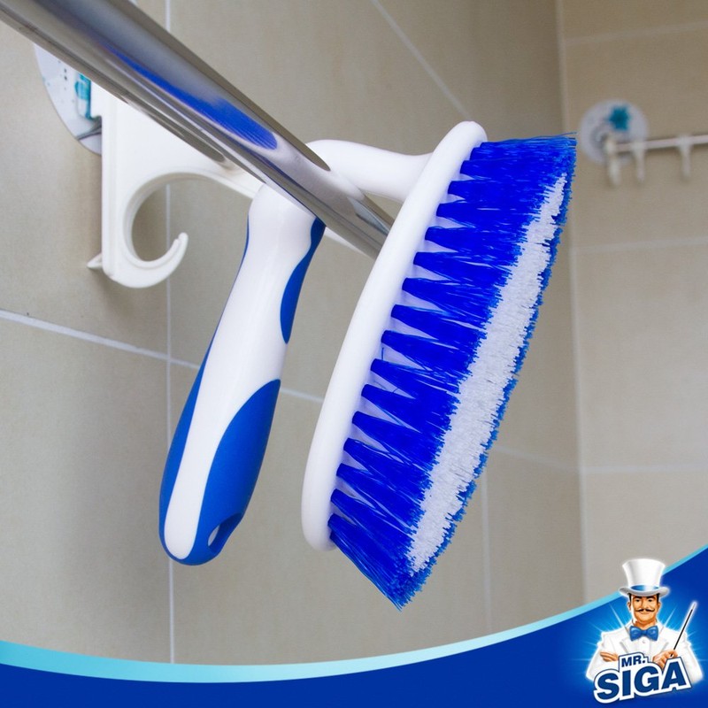 MR.SIGA Heavy Duty Scrub Brush with Comfortable Grip, Cleaning Brush
