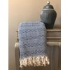 MK Pure Towel Modern Blue Square Pattern Sofa Cover