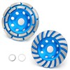 SWIGRANCE 2Pcs Diamond Concrete Grinding Cup Wheels 115mm 4-1/2" Set