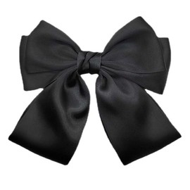 Red Hair Bow for Women Girl Christmas Valentines Day Bow Hair Clips Alligator Large Bowknot Barrettes Hair Accessories TSFJ82 (Black)