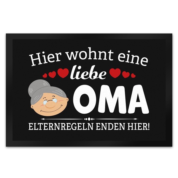 speecheese Hier wohnt eine Liebe Oma Doormat XL 40 x