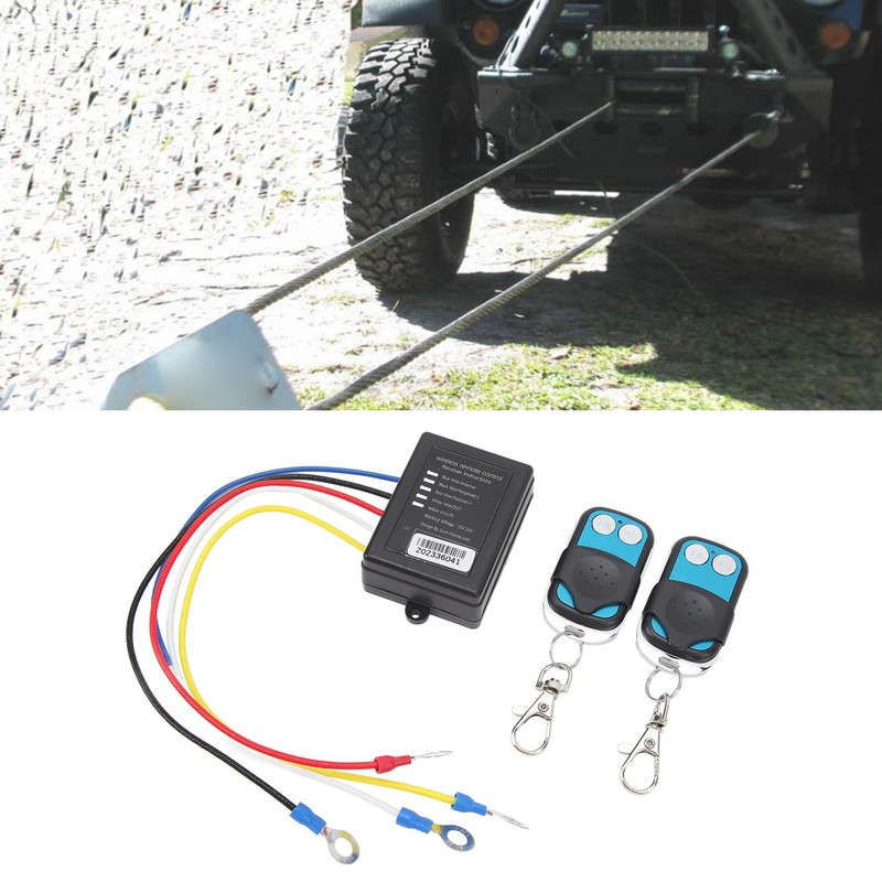 Wireless Winch Remote Control Kit 434MHz DC12V 24V 50ft Range