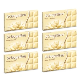 Schogetten German White Chocolate Bars, 100g/3.5oz (Pack of 6)