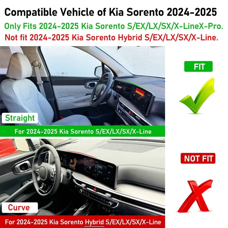 TTCR-II Compatible with 2025 Kia K5 Screen Protector Tempered Glass