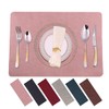 Placemats for Dining Table Set of 4,Design-Classic Faux Leather Eco-Friendly