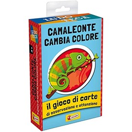 Liscianigiochi 85767 Ludoteca Children's Cards Chameleon Changes Colour Animals, Italy Board Game, Multicoloured