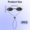 TRACOMPAN 2 Pairs Sunbed Eye Protection Goggles - Premium Black