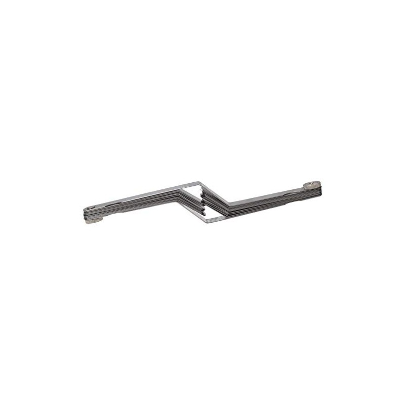 26 Blade Offset Bent Feeler Gauge Metric Imperial Measurements Dual