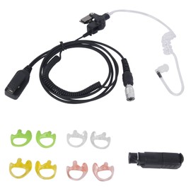 Pdflie xpr3300e xpr3500e xpr 3300e 3500e Quick Release Quick-Disconnect QD Earpiece with PTT Mic Compatible with Motorola Radio(Black,Wired)
