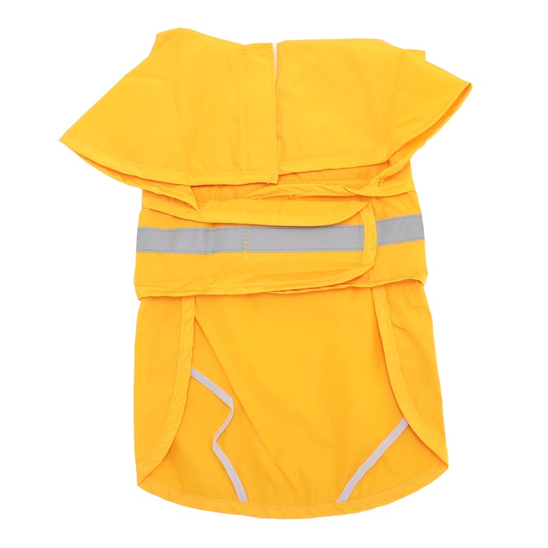 Dog Raincoat Waterproof Transparent PVC Brim Adjustable Hooded Dog Rain