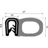 Eutras Draught Excluder M Rubber Door Boot Seal – Clamping
