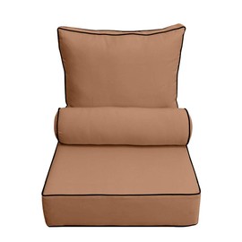 DBM IMPORTS 23 x 24 x 6 Contrast Pipe Small Outdoor Deep Seat Back Rest Bolster Cover ONLY-AD104