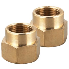 Beatific 2-Piece Brass Reducing Sleeve Adapter, 1/2" x 3/8", NPT, HOSE_PIPE_FITTING