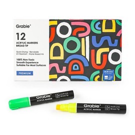 Grabie Broad Tip Acrylic Paint Marker Set Of 12 acrylic pens