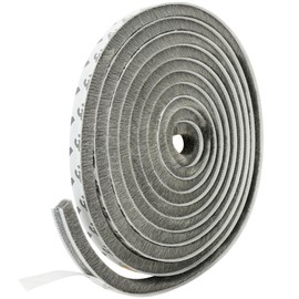 Orgthin Weather Stripping Self-Adhesive Seal Strip for Doors, Windows Brush Door Insulation Strip Soundproof, Windproof, Dustproof Draft Stopper 0.35"W x 0.35" H, 19.6Ft