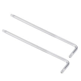 sourcing map T20 Anti Tamper Proof Torx Star Key Bit Wrench, L-Shape 4.5-inch Long Arm, CR-V Steel 2 Pcs