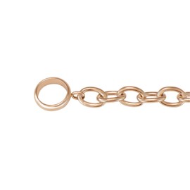 Quiges Women's Anchor Chain Stainless Steel without Connection Ring Opening and Pendant, Stainless Steel