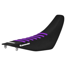 Enjoy Mfg 1994-1998 Kawasaki KX125/250 seat cover   all BLACK with PURPLE ribs #78 LOGO