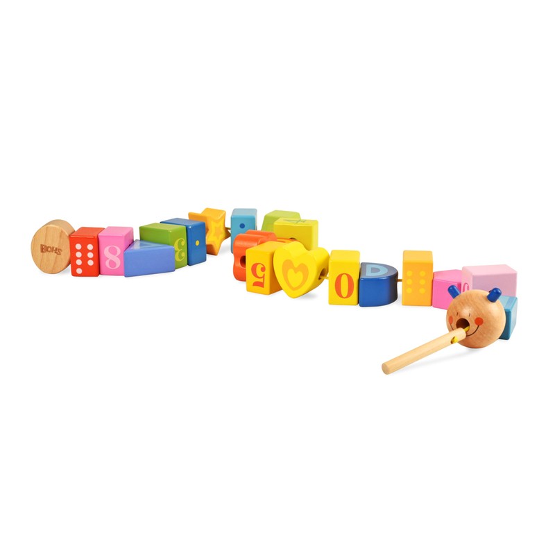 BOHS Caterpillar Threading Game - Toddler Learning Counting, Numbers and