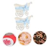 Abaodam Cute Baby Shower Candy Basket 2pcs Handmade Rattan Woven