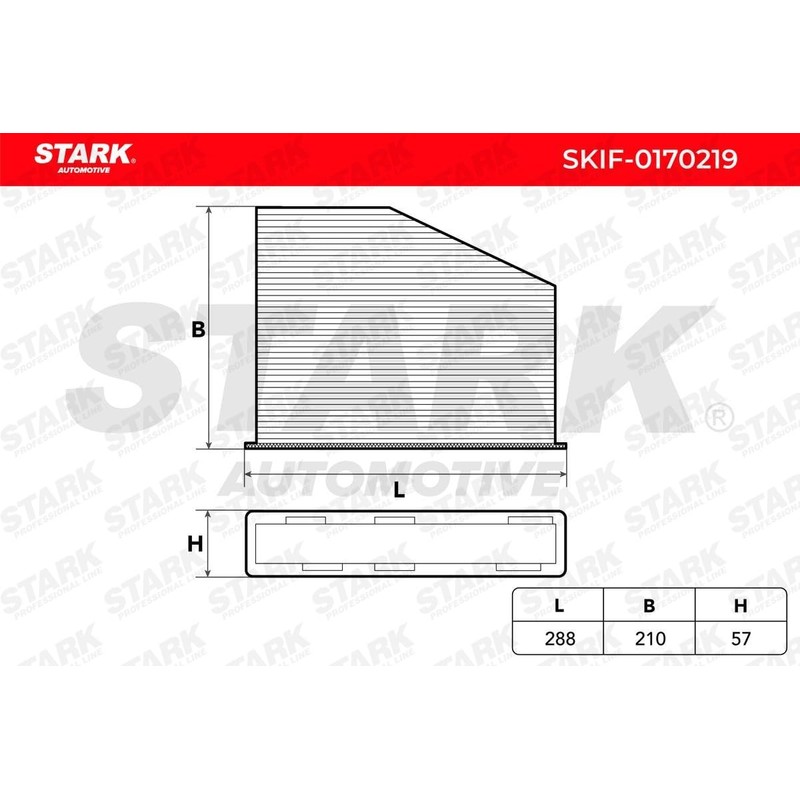 STARK Cabin Air Filter SKIF-0170219 Pollen Filter Activated Carbon Filter