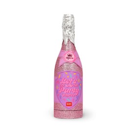 Legami - Maxi Bottle Party Popper, Bottle Confetti, Colour Pink, Product with Vacuum Contents, Multicoloured Paper Confetti