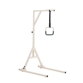 Heavy Duty Trapeze Bar Bed Mobility 350LBS Weight Capacity Height-Adjustable Rehab Equipment with 2 Casters 2 Pull Trapeze BTrapeze Support Type: Triangular Support, Bed Trapeze Type: Floor-Stand Trapeze Bar