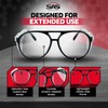 SAS Safety 5125 Classic Safety Glasses with Polybag, Black Frame/Clear