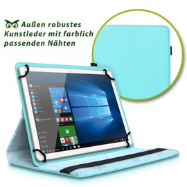 NAUC Tablet Protective Case Compatible with PEAQ Tablet PET 100 101 1008 10.1 Inch Case 360 Degree Rotating Case Ultra Thin Faux Leather Tablet Case Stand Function 360° Rotating Case, Colours: