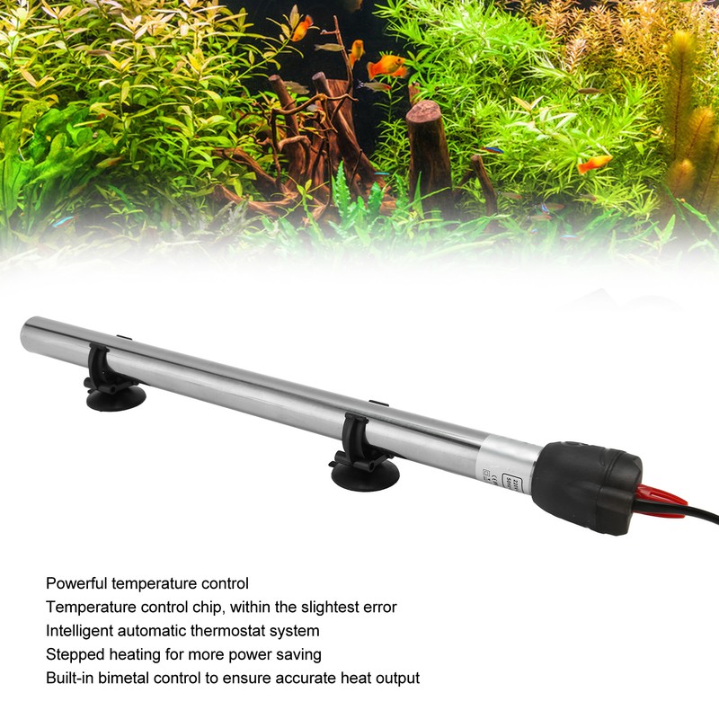 Aquarium Heater Stainless Steel Adjustable Automatic Thermostatic Heating Rod for