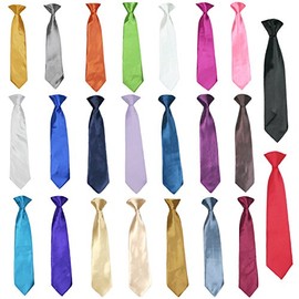 Classic Fashion Baby Boy Suit Party Formal Wedding Colors Satin Clip on Necktie (M:(5-7), Eggplant Plum)