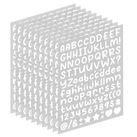 1180 Pcs Self-Adhesive Vinyl Letter & Number Stickers – 10 Sheets of 0.5 Inch Alphabet Numbers, Ideal for Bulletin Boards, Posters, Windows, Doors, Crafts, Mailboxes, Classroom & Home Decor White