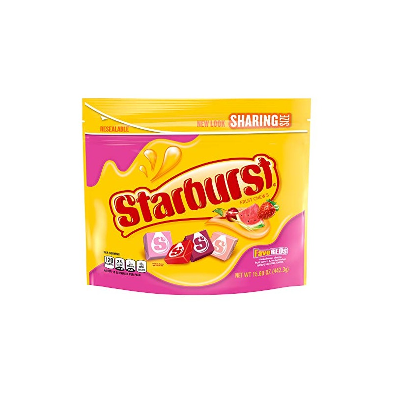 STARBURST FaveREDs Fruit Chews Candy, 15.6 Ounce Pouch