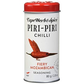 Cape Herb & Spice Piri-Piri Chilli Fiery Mozambican Seasoning, 2.8oz (80g), Product of South Africa