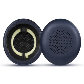 Replacement Earpads for Jabra Evolve2 65(65MS 65UC USB)/Evolve2 40 (40UC 40MS USB)/Elite 45h On-Ear Wireless Headset,Cushions Soft Protein Leather,Optimized Noise Isolation Memory Foam (Dark Blue)