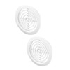 2 x White Mini Circle Air Vent Grille 45mm /