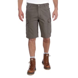 Carhartt mens Rugged Flex Relaxed Fit Canvas Work Cargo Shorts, Dark Khaki, 38 US