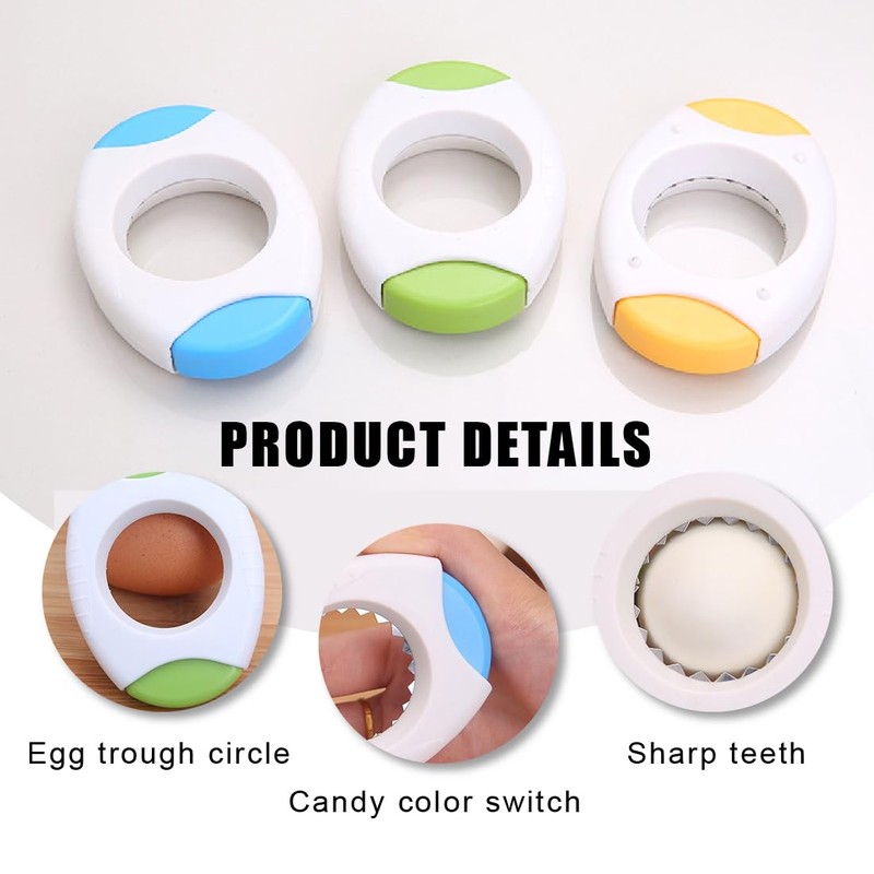 FKWKUW Pack of 3 Egg Cutter, Egg Lid Cutter, Egg