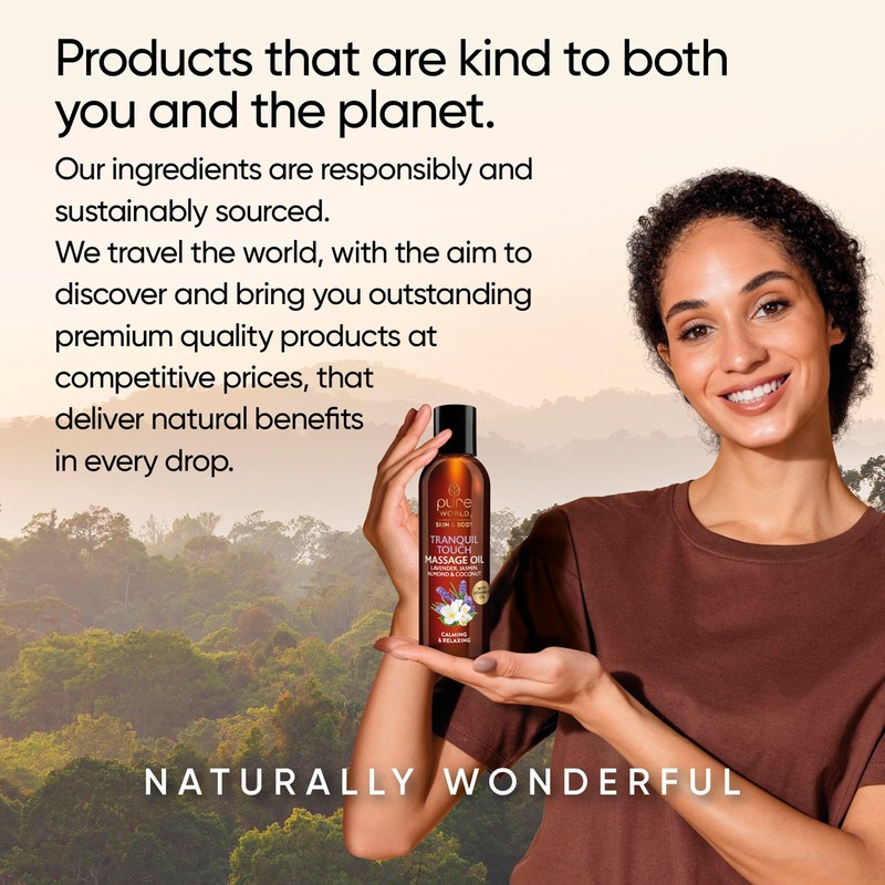 Pure World Tranquil Touch Massage Oil 100ml – Natural With