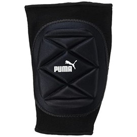 PUMA 030824 Soccer Accessories Knee Guard Pair, 24 Fall/Winter Colors: Black/White (01)