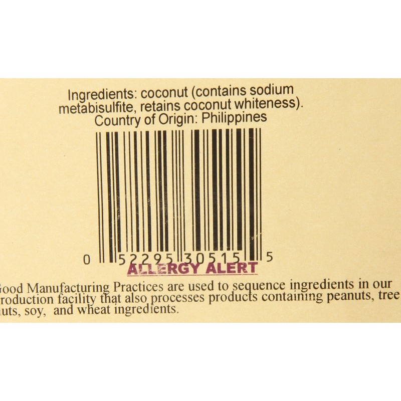 Yankee Traders Fancy Long Shredded Coconut, Unsweetened, 2 Pound