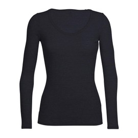 Icebreaker Siren Sweetheart L/S Baselayer Top Womens Sz S Black