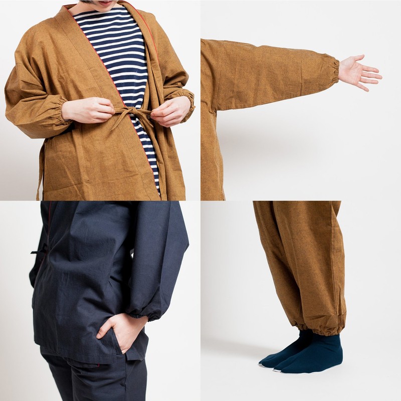 Tayutafu Samue Women's Work Clothes, Yarn-Dyed, Solid Cotton, Samue Gift,