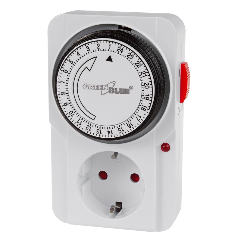 Green Blue GB360 F Mechanical Timer Switch, Socket, Analogue Timer,