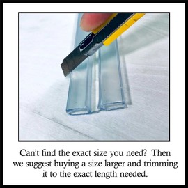 Clear PVC Hinge Piano Style for 3/16" (4.5mm) Material, 36 Inch 1 Piece No Screw or Glue Plastic Aquarium Lid Hinges for Plexiglass Panels, Golf Cart Windshield Hinge, Acrylic Panels, Glass Hinges