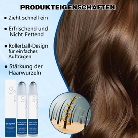 Rosmarin Haarwachstumsserum Roll On, 25ml*2 Roll-On Haarserum, Rosmarin Haar-Roller-Serum, Blockierendes Kopfhautserum fördert den Sauerstofffluss, Reduziert Haarausfall, für alle Haartypen