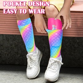 Shin Guards Soccer for Kids Girls, Shin Pads and Shin Guard Sleeves for 3-8 Years Old Girls for Football Games, EVA Cushion Protection Reduce Shocks and Injuries